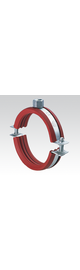 Хомут МЮПРО SBC с изол. DGL красная, Для трубы диаметром, мм: 21-26, Метрическая резьба: M8/M10 